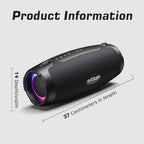 Ortizan 100W ポータブルBluetoothスピーカー｜IPX7防水・RGBライト・12時間再生（商品画像9）