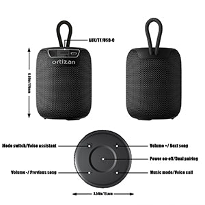 Ortizan ポータブルBluetoothスピーカー｜Bluetooth 5.3（商品画像8）