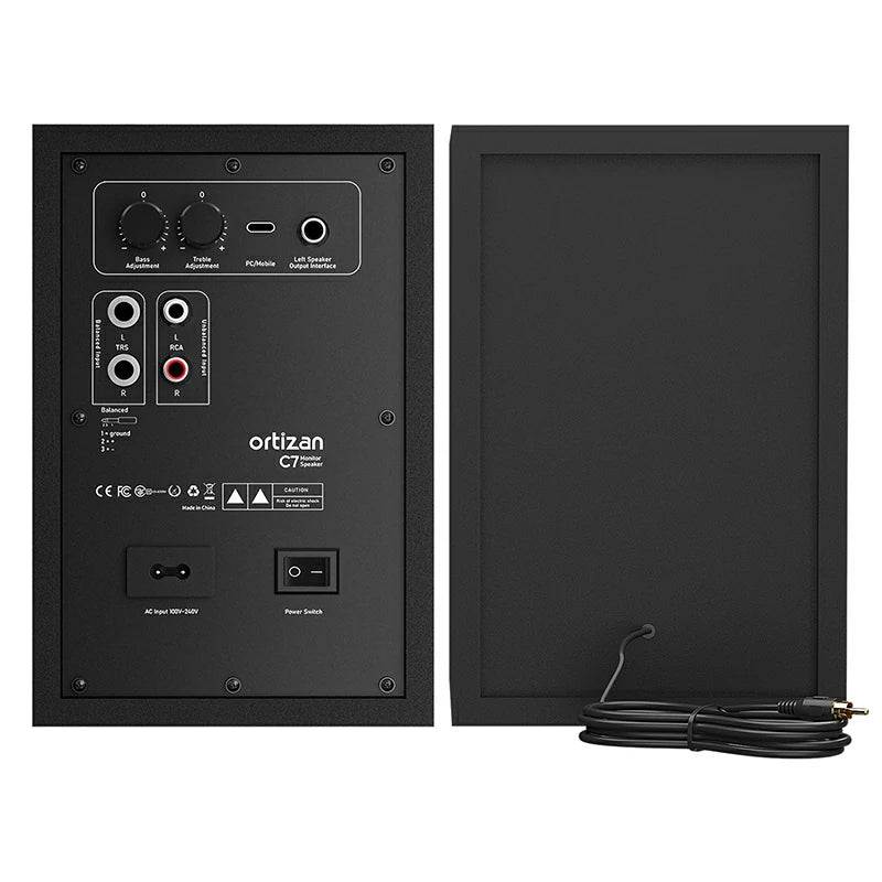 Ortizan 60W アクティブスタジオモニタースピーカー｜Bluetooth 5.3・ペア・ブラック（商品画像5）