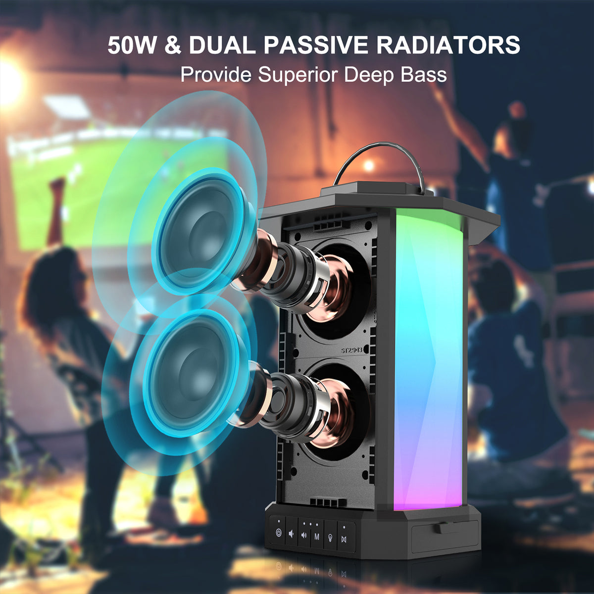 Ortizan X12 50W ランタンBluetoothスピーカー｜IPX5防水・40時間再生（商品画像6）