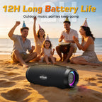Ortizan 100W ポータブルBluetoothスピーカー｜IPX7防水・RGBライト・12時間再生（商品画像4）