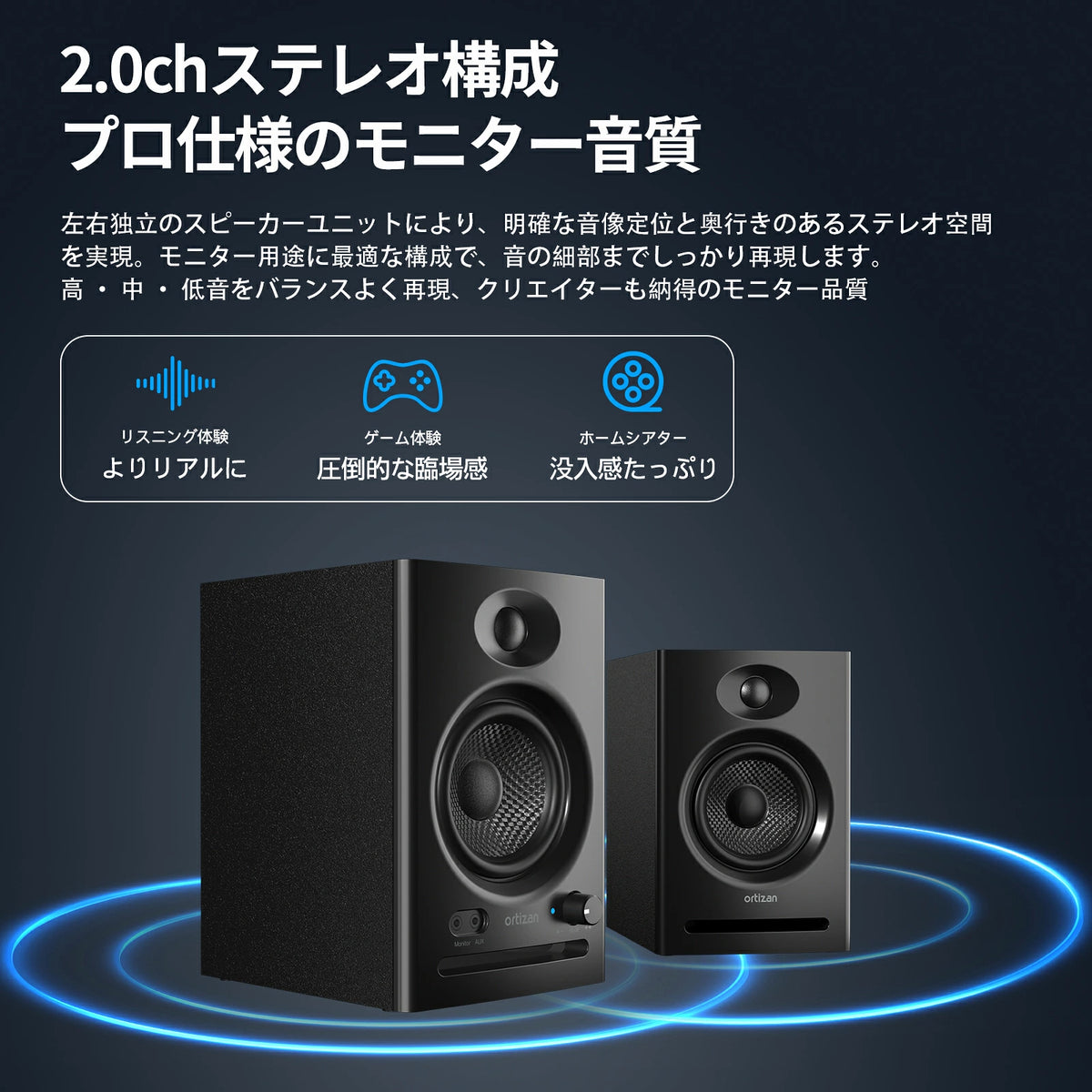Ortizan C7 80W Bluetoothスピーカー｜ブラック／ホワイト