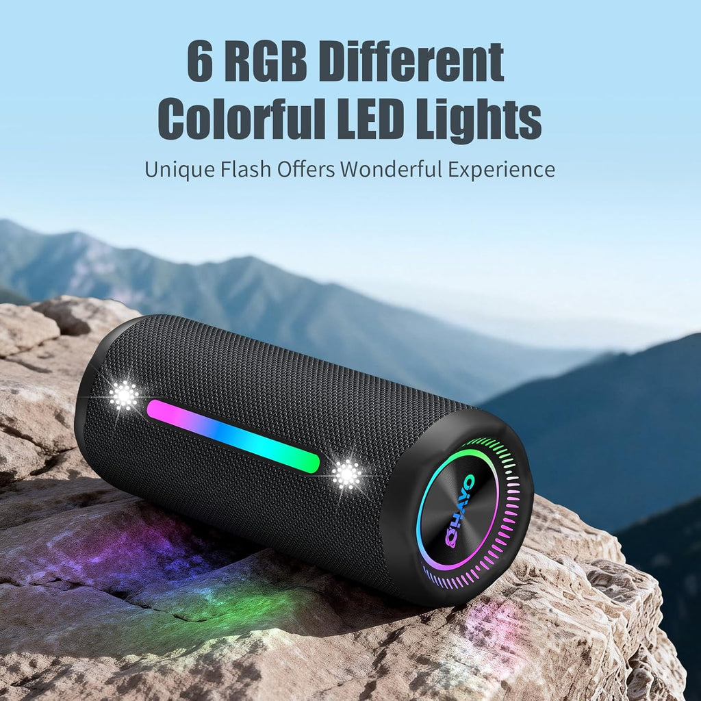 Ortizan 25W ポータブルBluetoothスピーカー｜IPX7防水・24時間再生・LEDライト（商品画像6）