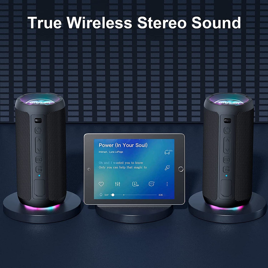 Ortizan 24W ポータブルBluetoothスピーカー｜LEDライト・IPX7防水・30時間再生（商品画像3）