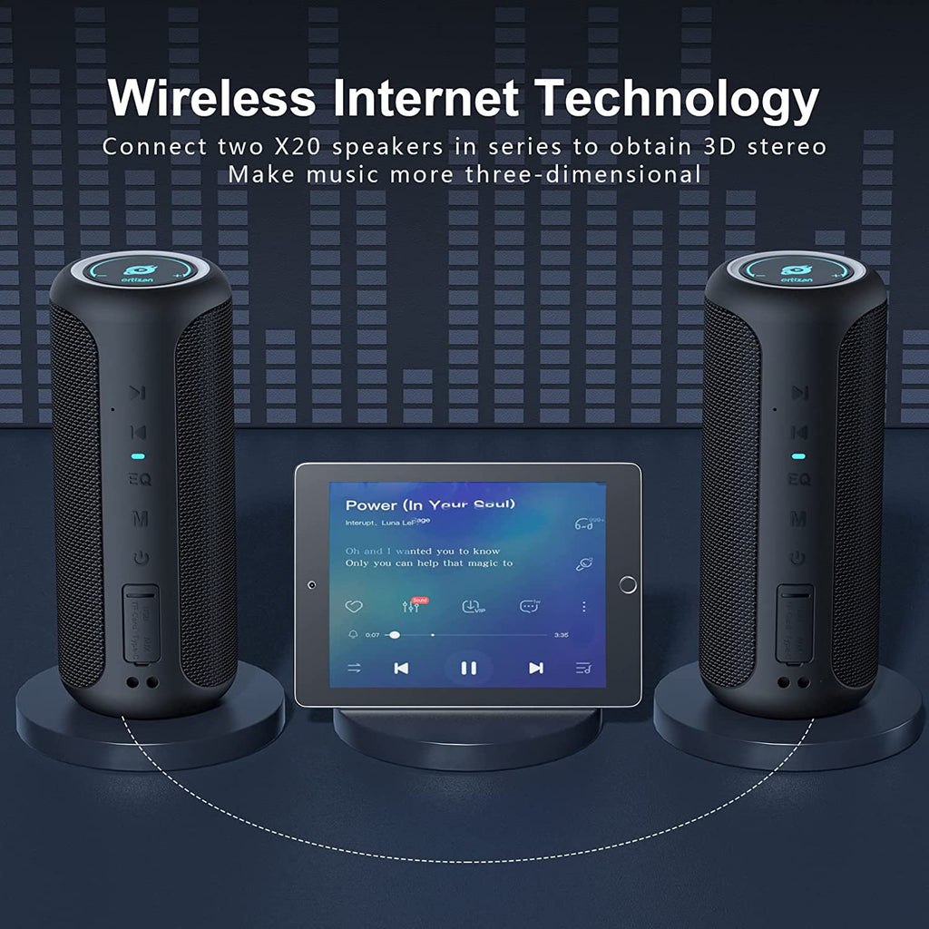 Ortizan 40W ポータブルBluetoothスピーカー｜IPX7防水・15時間再生（商品画像5）