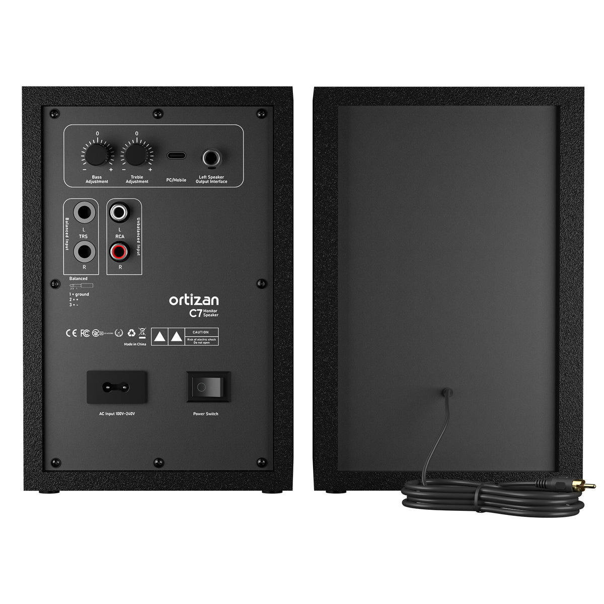 Ortizan アクティブスタジオモニタースピーカー｜Bluetooth 5.3・ペア・ホワイト（商品画像2）