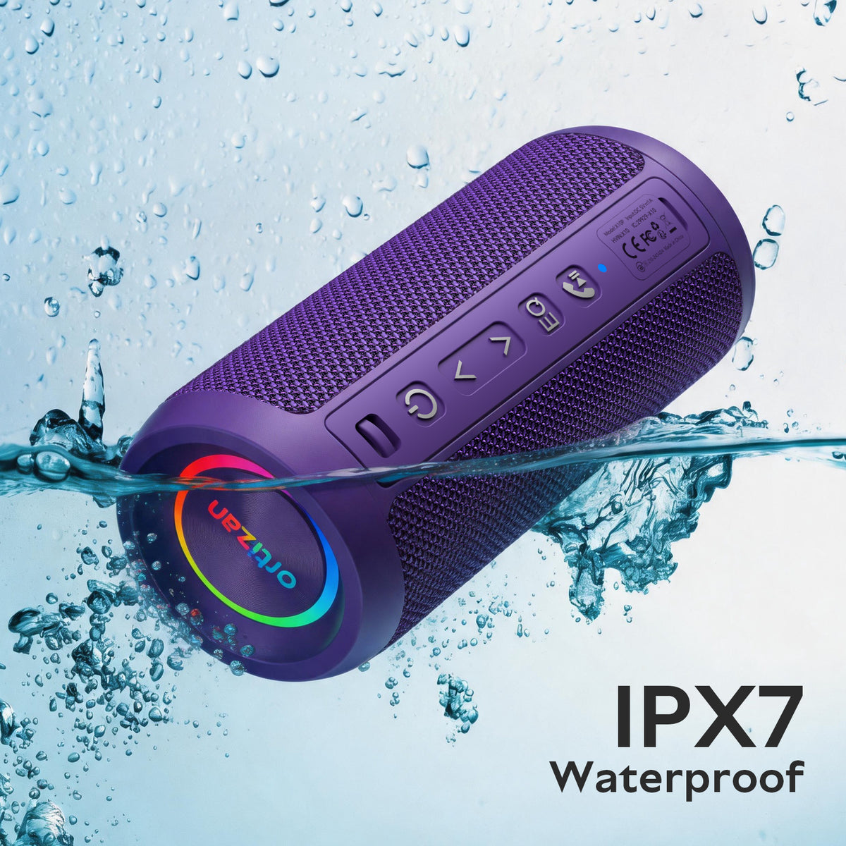 Ortizan ポータブルBluetoothスピーカー｜LEDライト・30時間再生・IPX7防水（商品画像3）