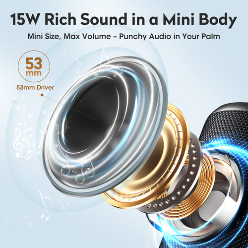 Ortizan 20W コンパクトBluetoothスピーカー｜IPX7防水・15時間再生・RGBライト（商品画像2）