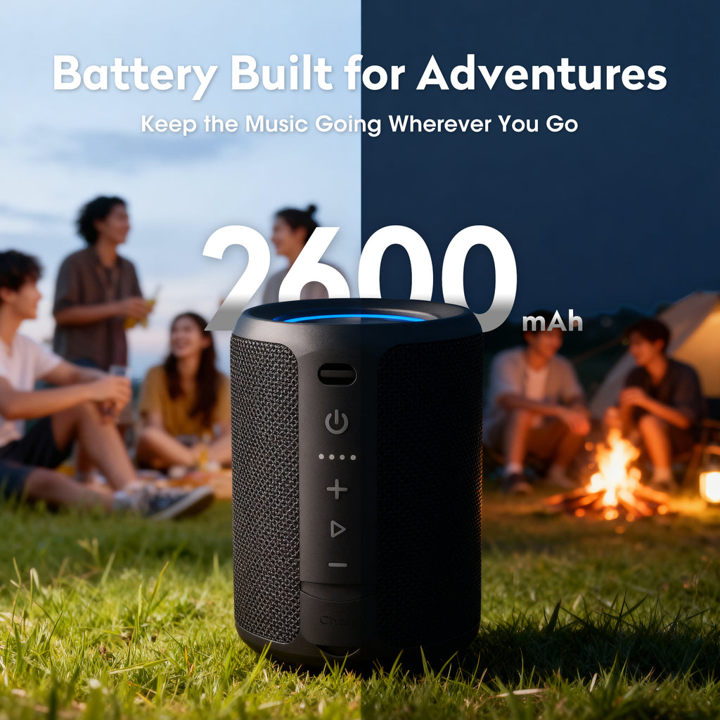 Ortizan 20W コンパクトBluetoothスピーカー｜IPX7防水・15時間再生・RGBライト（商品画像3）