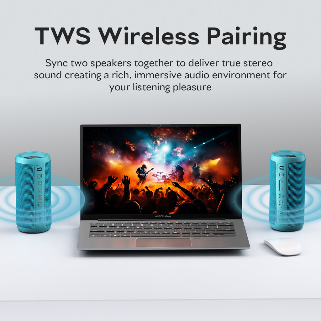 Ortizan ポータブルBluetoothスピーカー｜LEDライト・30時間再生・IPX7防水（商品画像5）