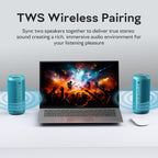 Ortizan ポータブルBluetoothスピーカー｜LEDライト・30時間再生・IPX7防水（商品画像5）