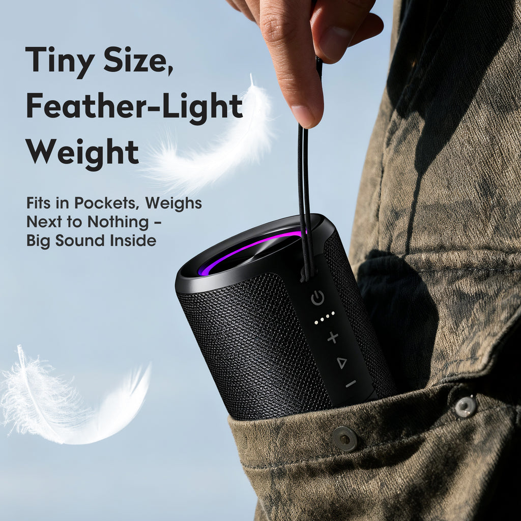 Ortizan 20W コンパクトBluetoothスピーカー｜IPX7防水・15時間再生・RGBライト（商品画像6）